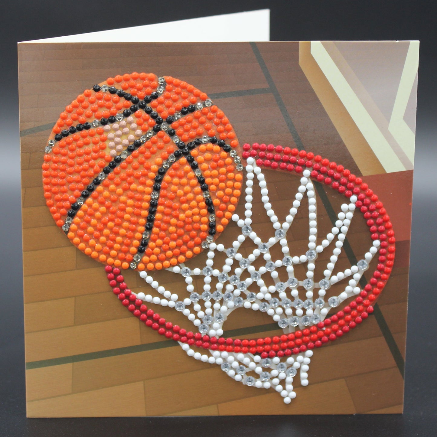 Basketball with Net Made with Gorgeous Rhinestone Crystals. Great for Basketball Players and Basketball Enthusiasts