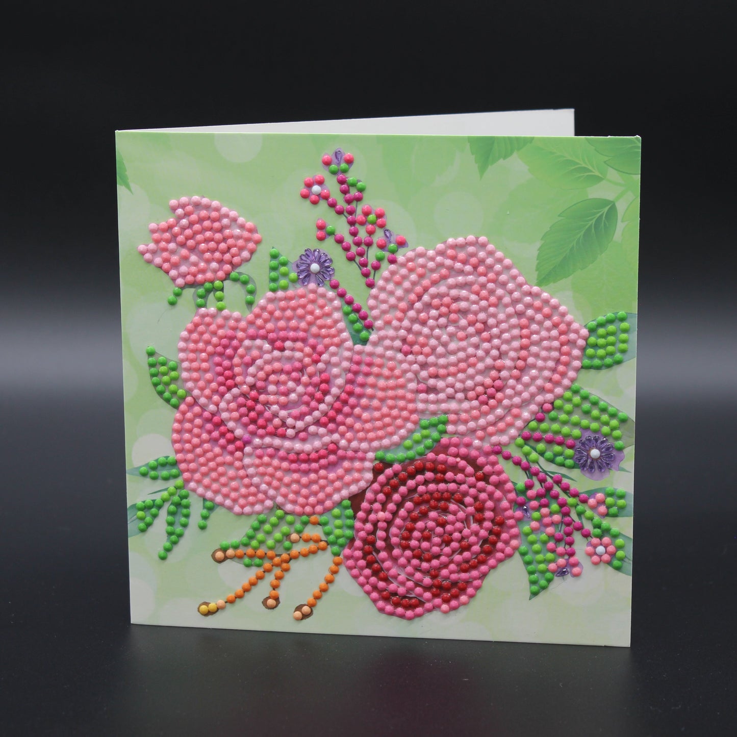 Huge Red and Pink Roses with Foliage. Crystal Rhinestones are so pretty. - to Say I Love You or especially on Mothers Day.