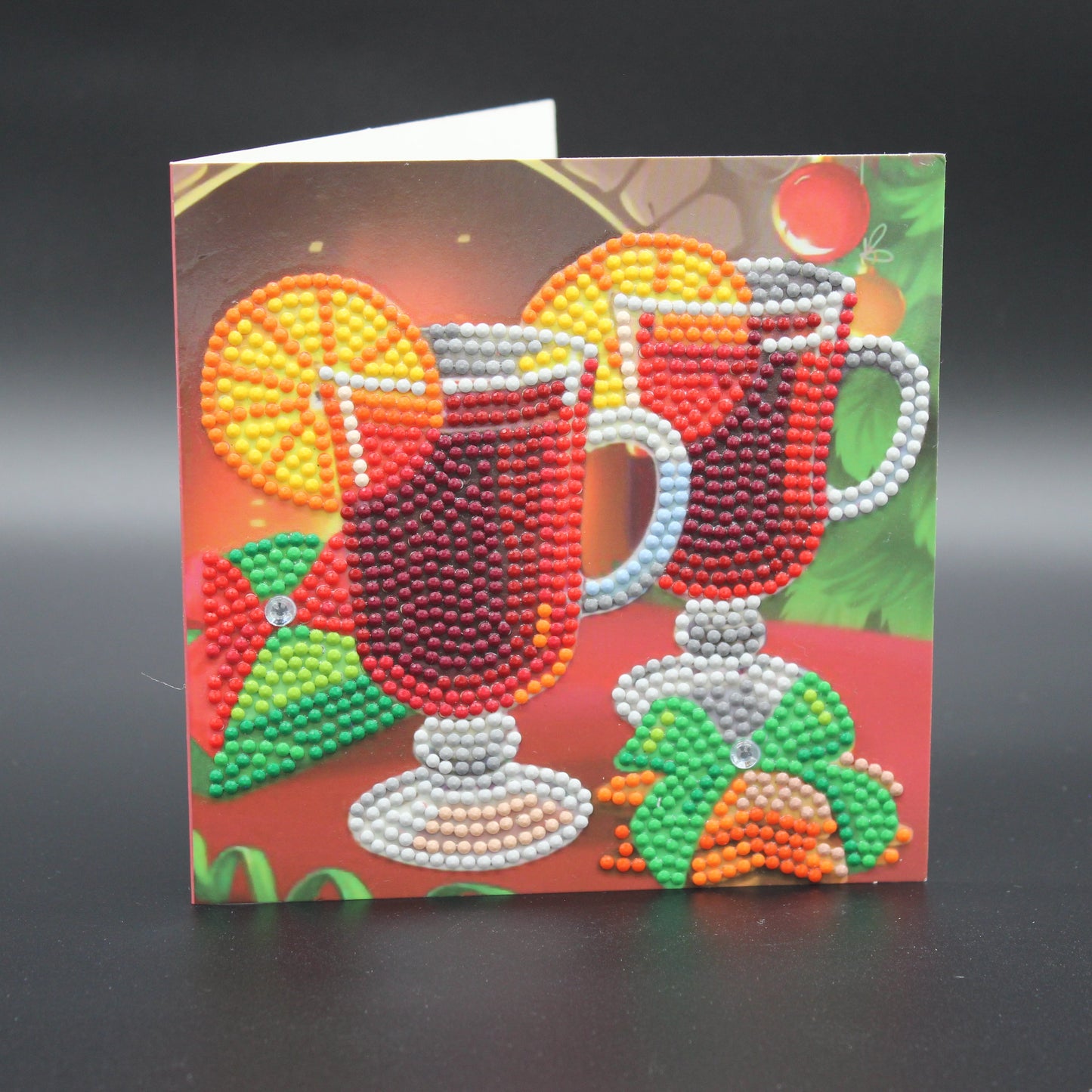 Tea, Coffee or Me? This Card is a Stunner. Very Romantic with Red Crystals. Best for Your Person, Best Buddy or to Simply Say TY