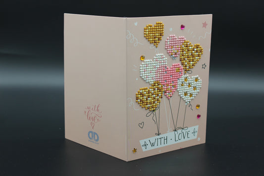 Seven Rhinestone Balloons with Your Words Makes These Six Balloons Oh So Special. Comes with Blank Envelope and is Blank on the Inside