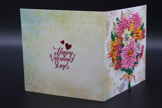 A Pink Bouquet of Flowers of Rhinestones will Make People Smile with Love.