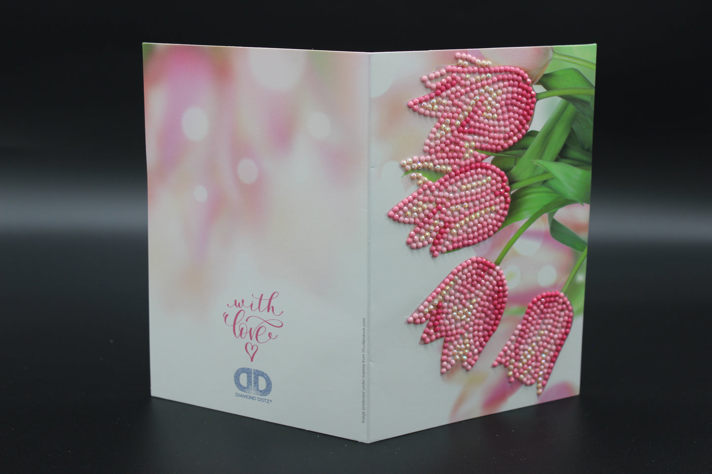 Lovely Flowers with Hummingbird and Stunning Rhinestone Crystals. Pink, Orange, and Hot Pink Crystal Colors.