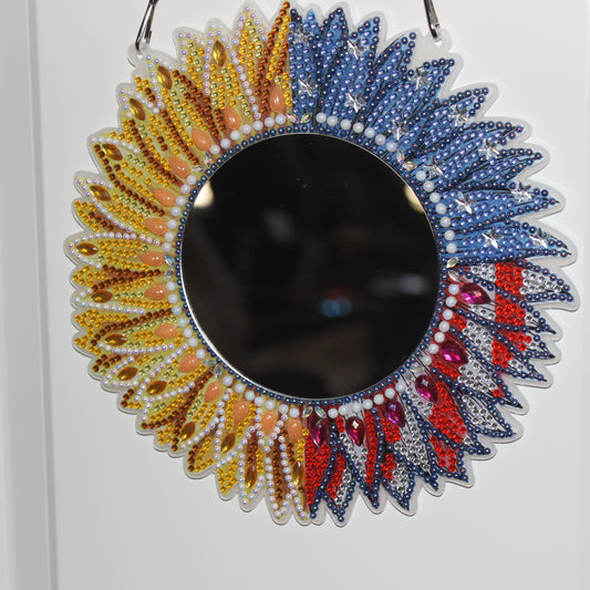 Sunflower Independence Day Hanging Pendant Makeup Mirror