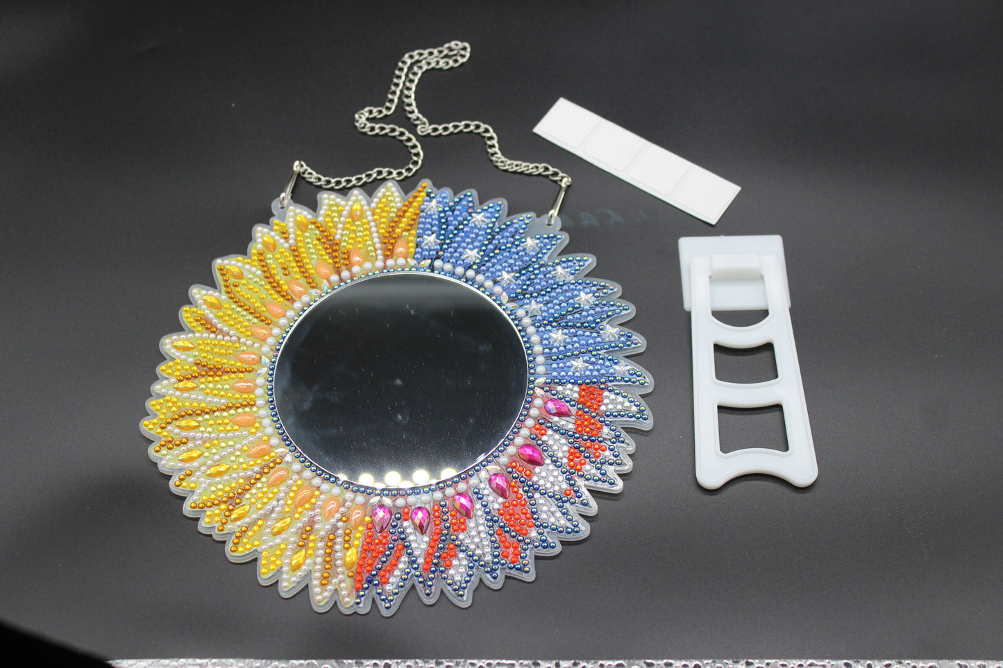 Sunflower Independence Day Hanging Pendant Makeup Mirror