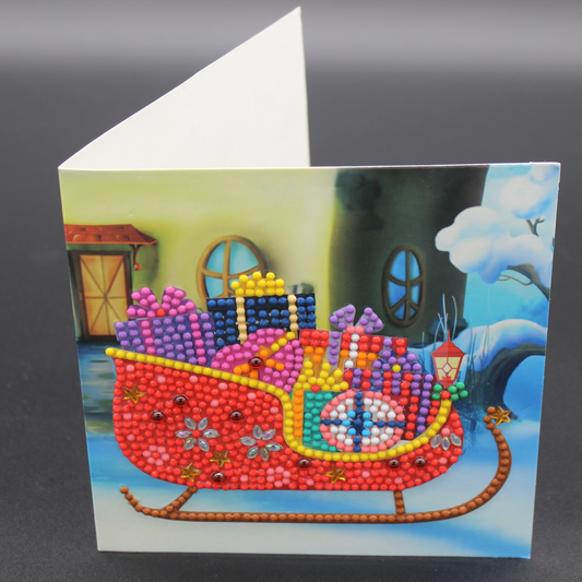 Beautifully Adorned Christmas Sleigh Adorned with Gemstones and Crystals.