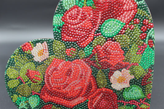 Gorgeous Red Rose Small Table Top Collage