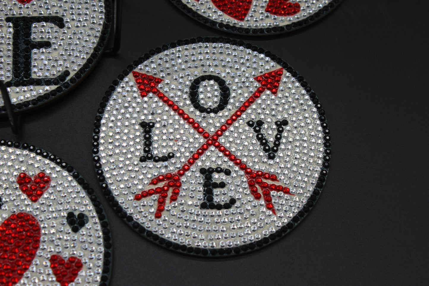 Great I Love You (8pcs) Coaster set with Metal Stand