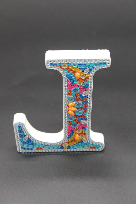 Wooden Craft Gem 5D Diamond Art Letter L