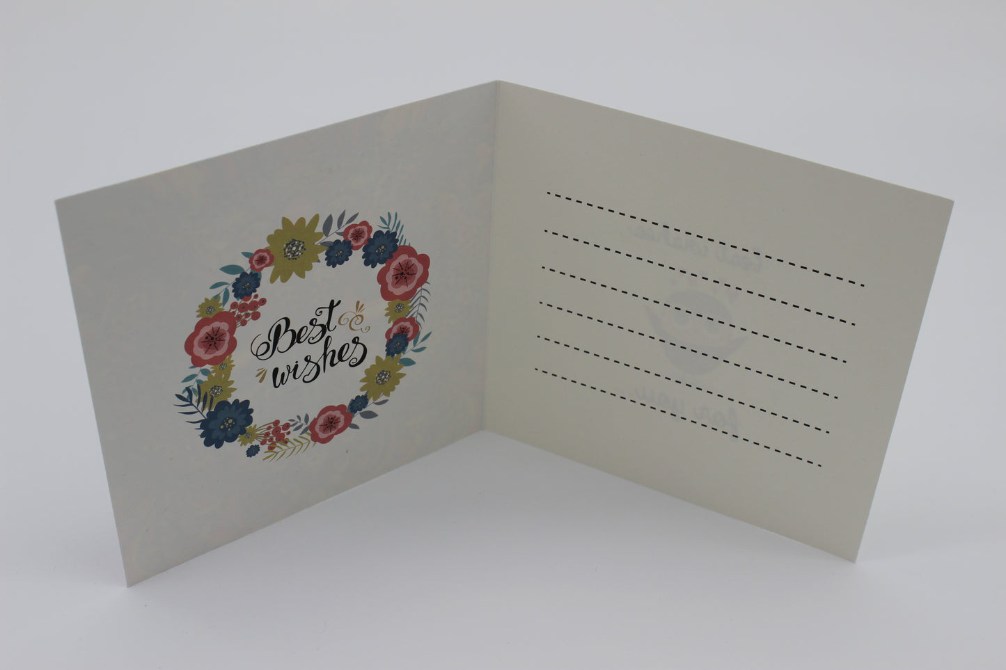 Stunning Multi Colored Owl Pink and Blue Best Wishes Greeting Card