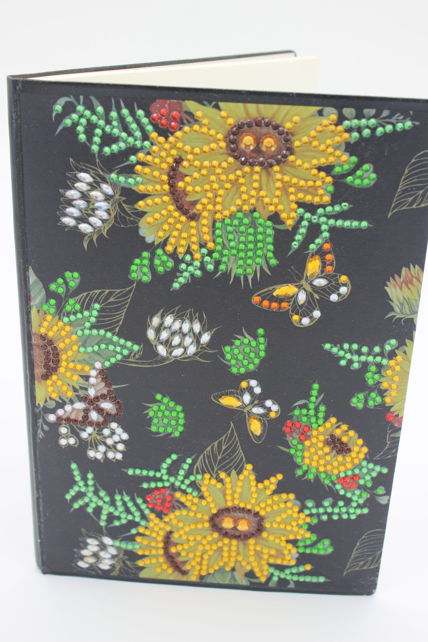 Diamond Art Journal of Yellow Flowers with Small Butterflies