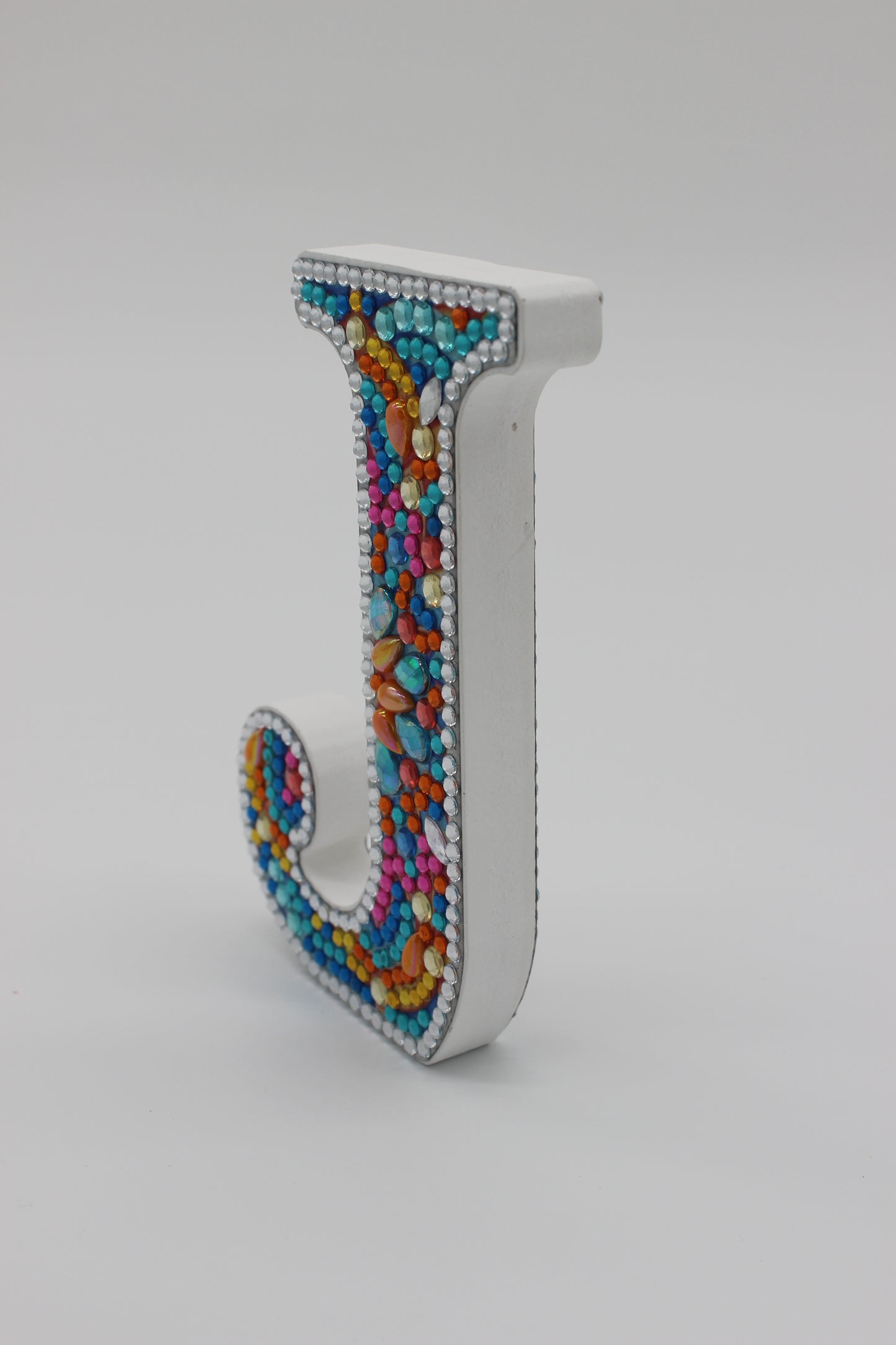 Wooden Craft Gem 5D Diamond Art Letter J