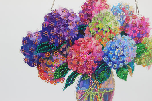 Multi Colored Hanging Diamond Art Flower Bouquet