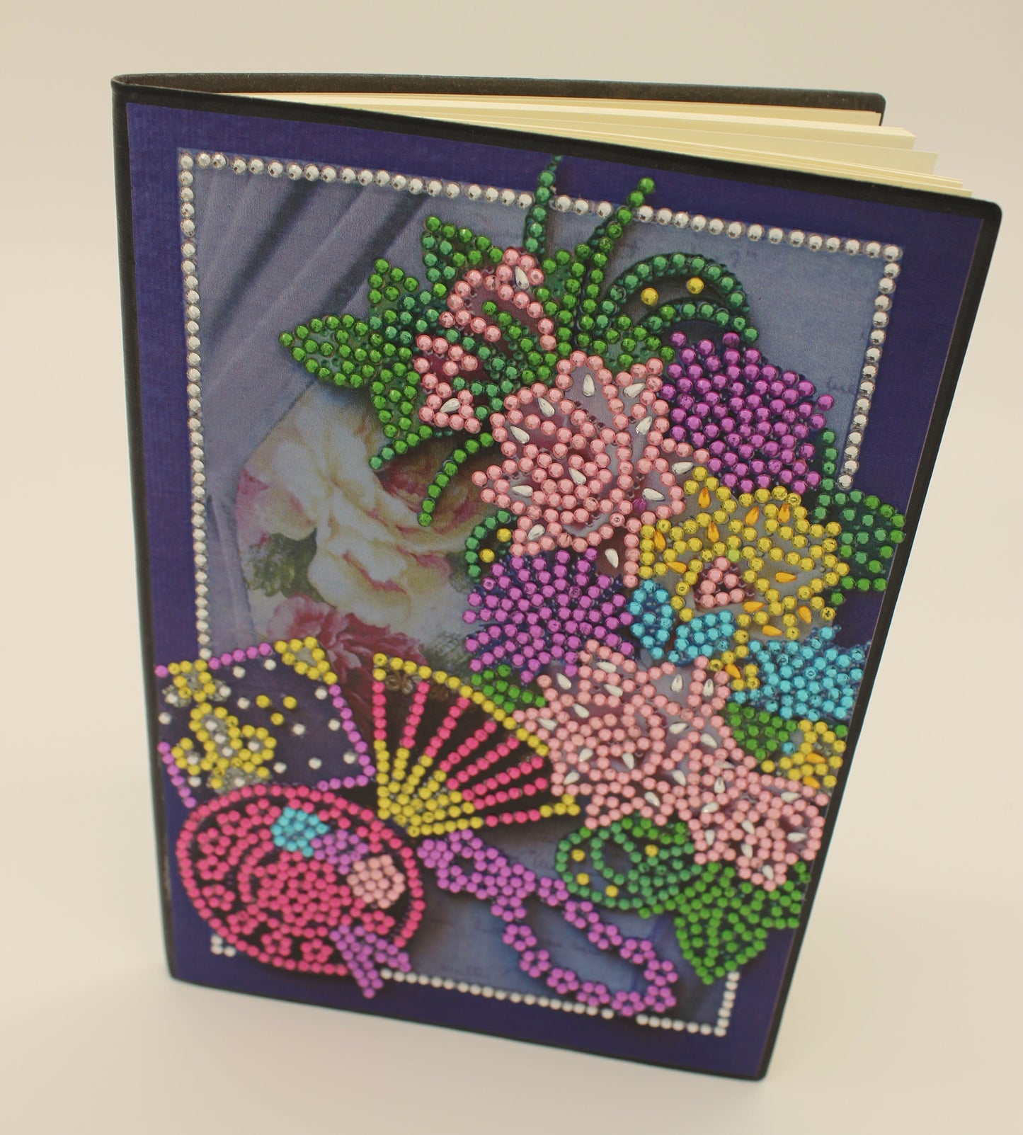 Diamond Art Journal With Gorgeous Multi Colored Flowers