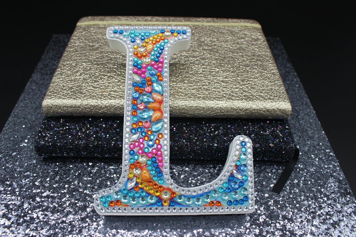 Wooden Craft Gem 5D Diamond Art Letter L