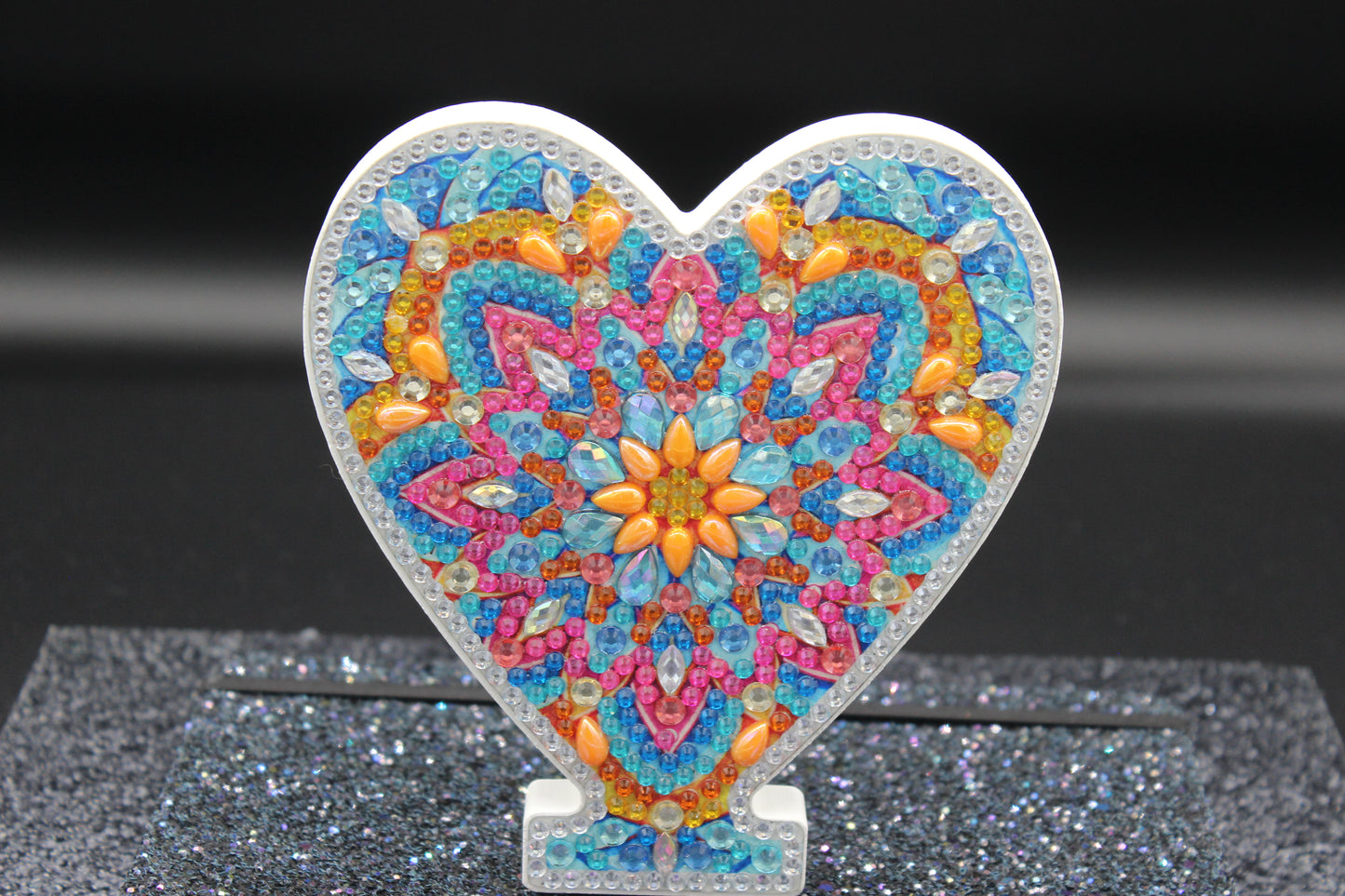 Wooden Craft Gem Diamond Art Heart