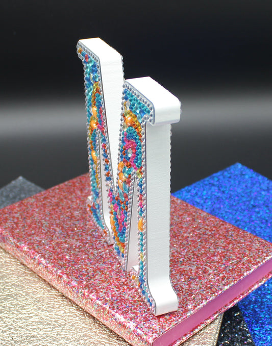 Wooden Craft Gem Diamond Art Letter M