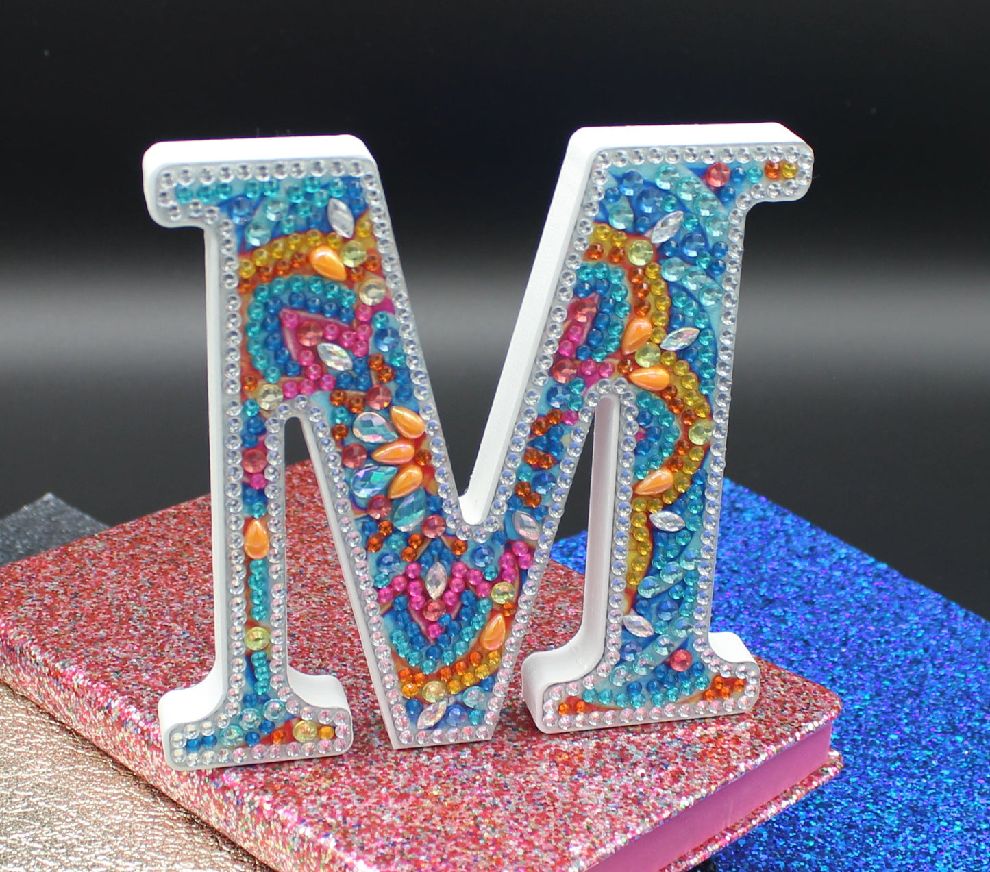 Wooden Craft Gem Diamond Art Letter M