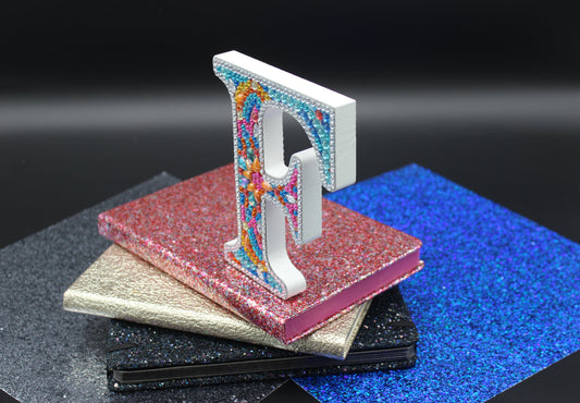 Wooden Craft Gem 5D Diamond Art Letter F