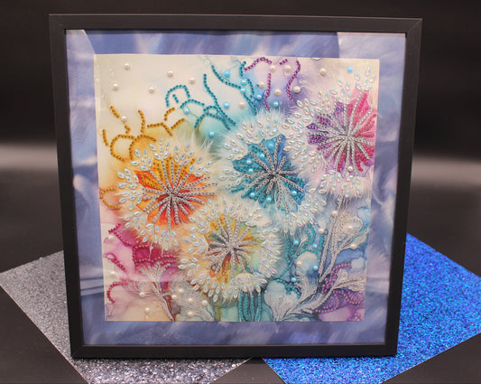 Gorgeous Dandelions Blowing in the Wind with Multi Colored Tips