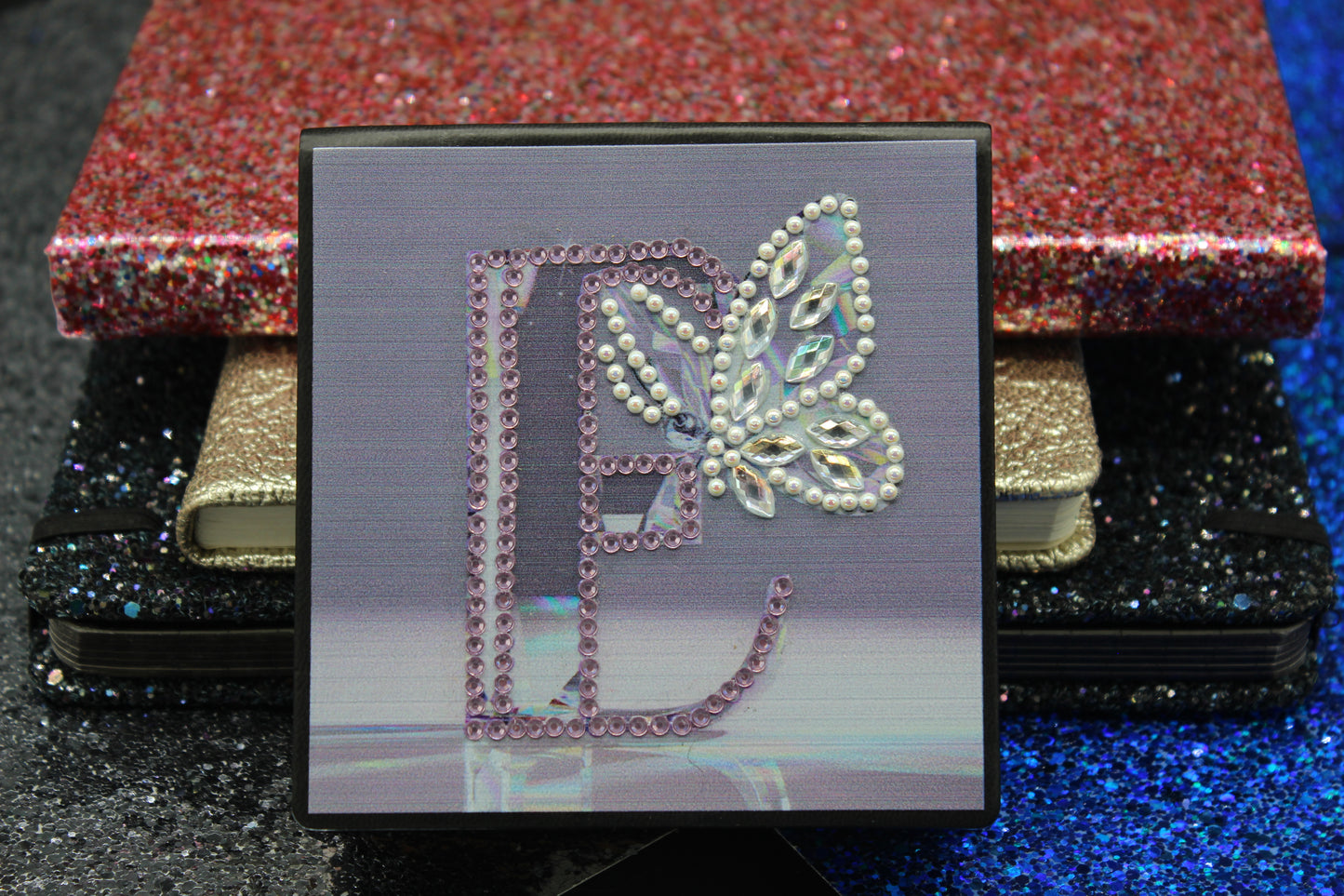 Diamond Art Paper Notepad Holder with The Letter E