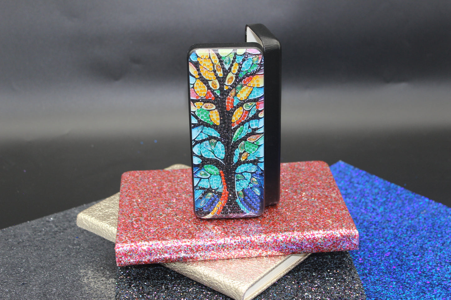 Diamond Art Multi Colored Tree of Life Eyeglass Case