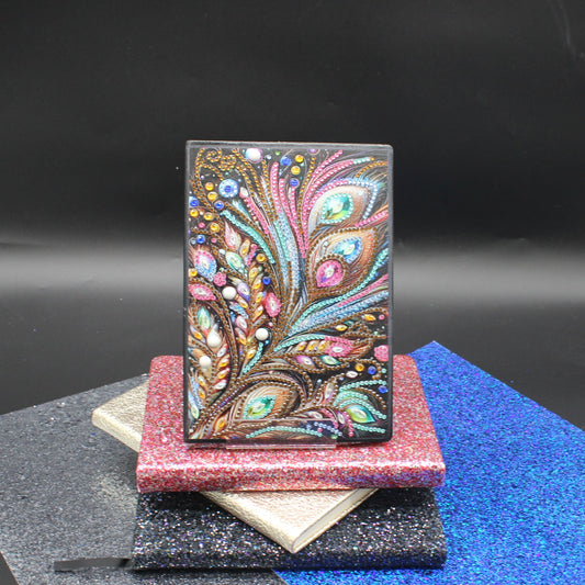 Diamond Art Journal With Gorgeous Multi Colored Flower Leaves and Flowing Grass