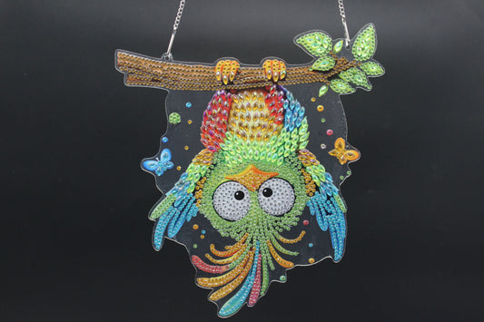 Dammit Bird Suncatcher acting Goofy hanging upside down making you smile