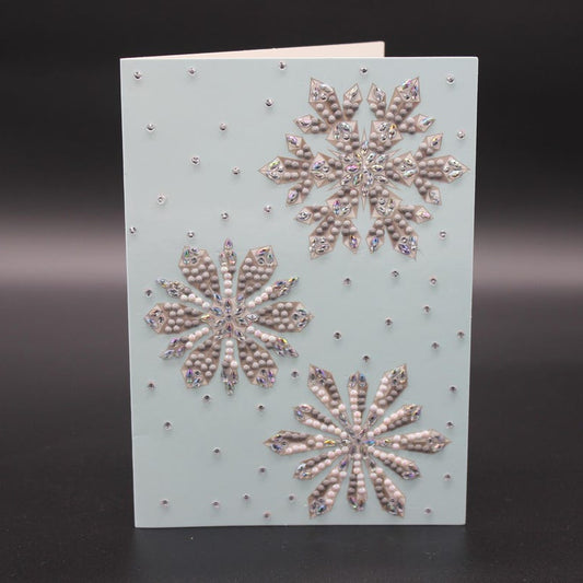 Greeting Card with Charming Snowflakes Will Delight Everyone and Bring the Christmas Spirit