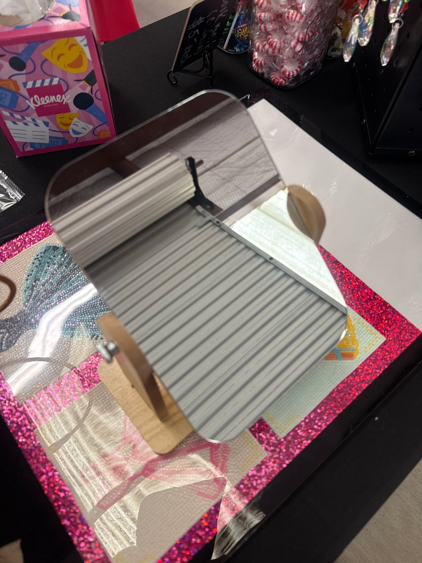 Diamond Art Multi Colored Butterfly Reversible Mirror