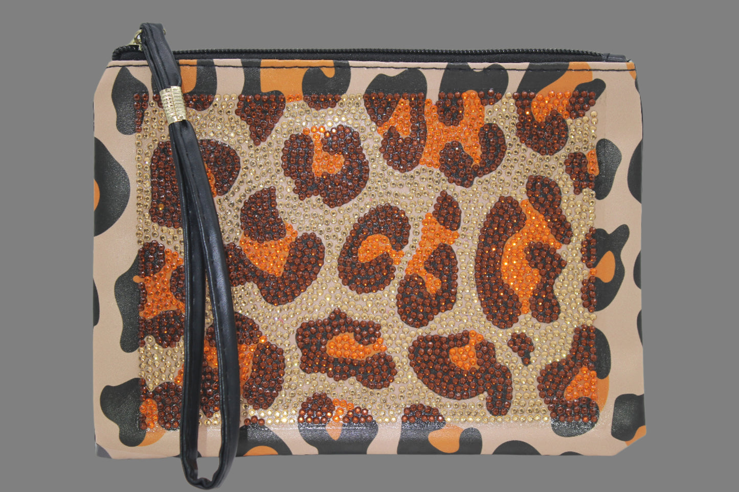 Gorgeous Animal Print Handbag Clutch Purse / Makeup Bag / Art Wristlet Sealed