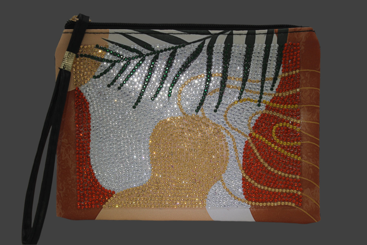 Gorgeous Traveling Tropical Clutch Purse / Makeup Bag / Art Wristlet