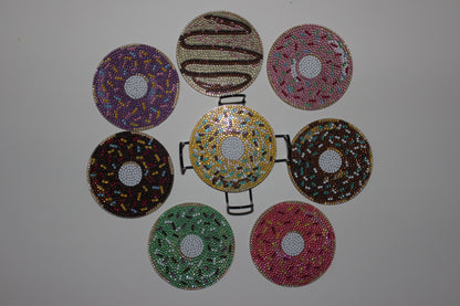 Multi-Color Diamond Art Donut Coasters