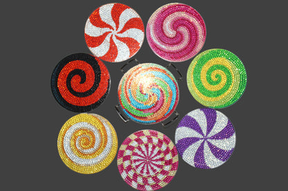 Multi-Color Diamond Art Candy Piece Coasters