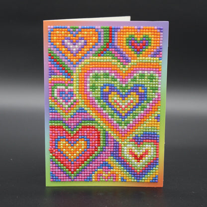 This Card Is Filled with Multi Colored Goodness. Its Adorned with Rhinestone Crystals and Will Thrill People during Valentines Day