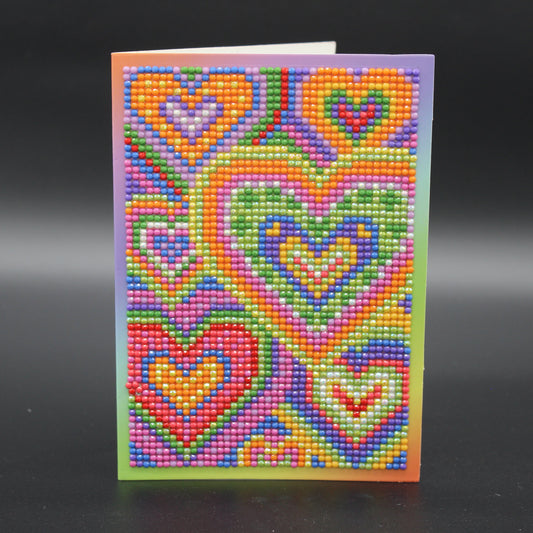 This Card Is Filled with Multi Colored Goodness. Its Adorned with Rhinestone Crystals and Will Thrill People during Valentines Day