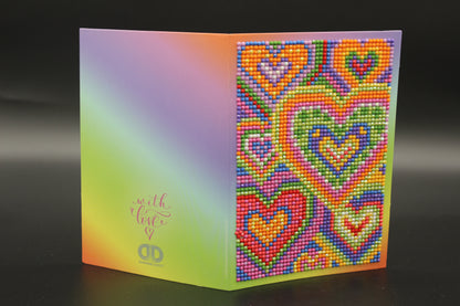 This Card Is Filled with Multi Colored Goodness. Its Adorned with Rhinestone Crystals and Will Thrill People during Valentines Day