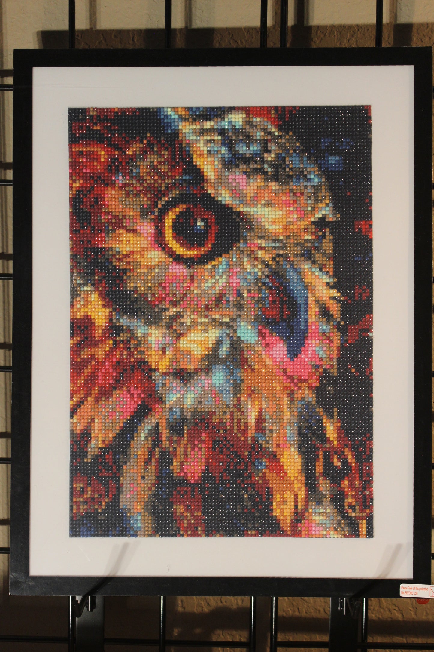 Diamond Art Colorful Majestic Owl. Absolutely a Beautiful Picture of an Owl.