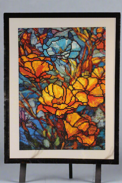 Gorgeous Colored Stained Glass Flowers.  Just Beautiful.