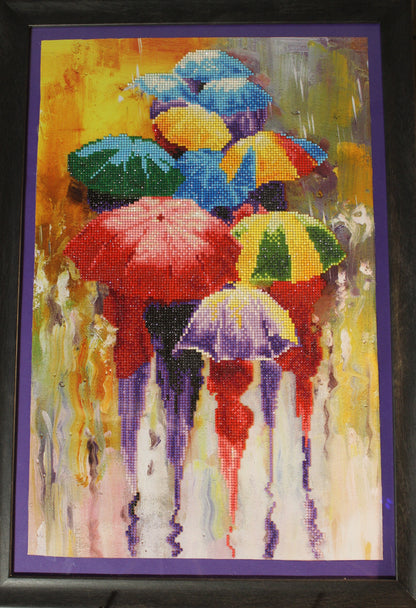 Umbrellas Represents a London Day with Rain in Colorful Bliss. Gorgeous.