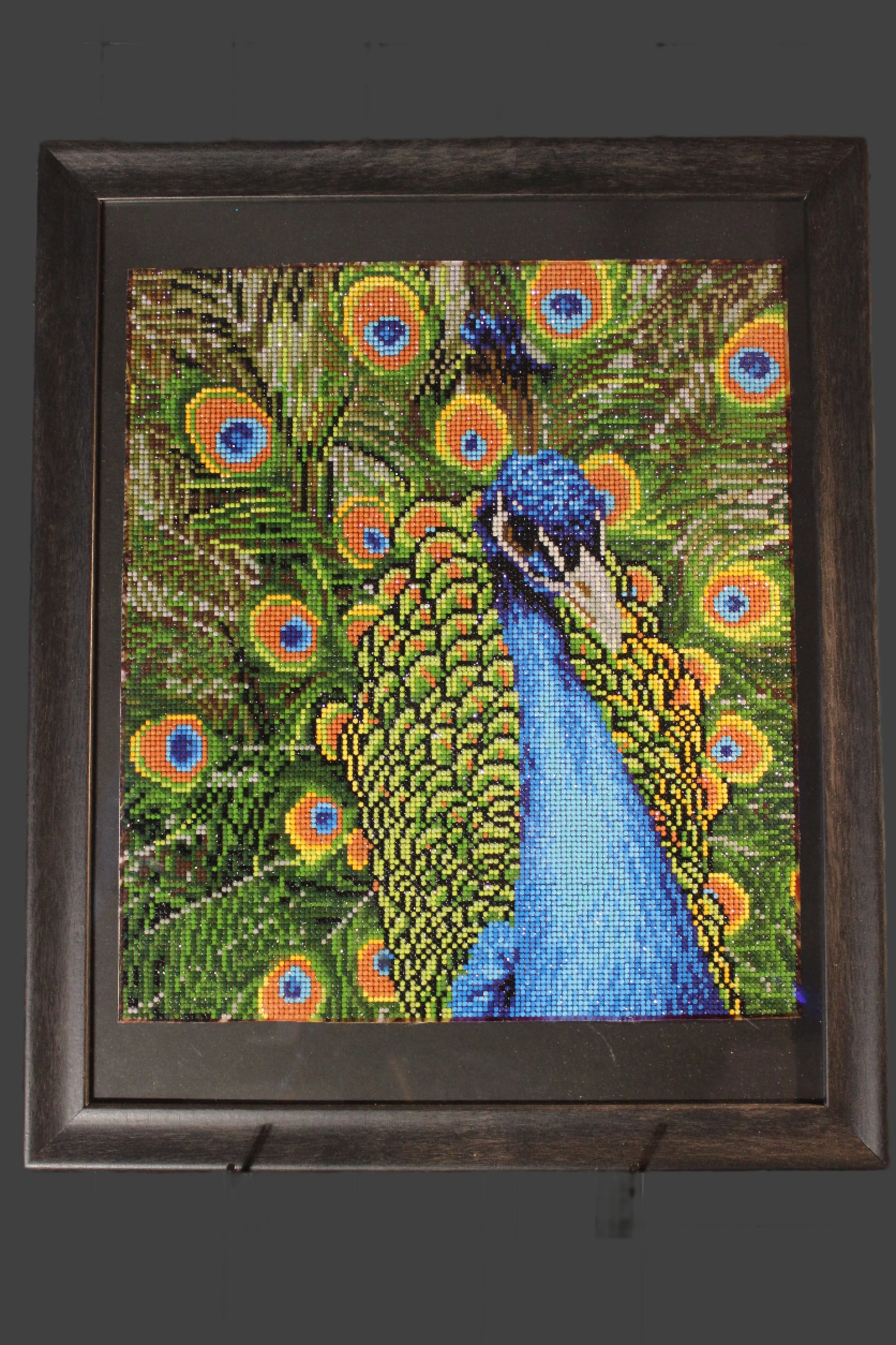 Diamond Art Painting Peacock with Fabulous Blue Feathers