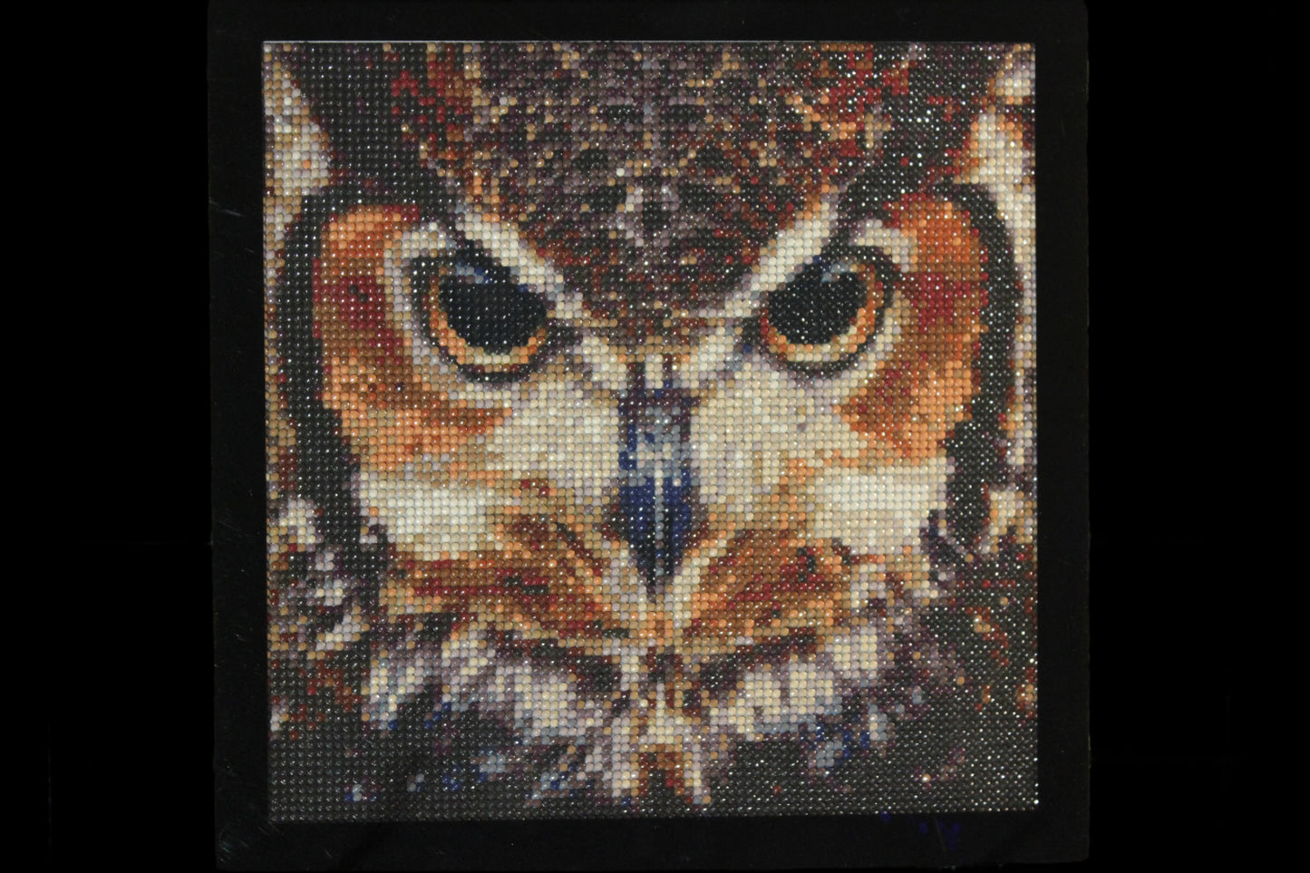 Majestic Brown Mr. Owl Means Business Framed Diamond Art