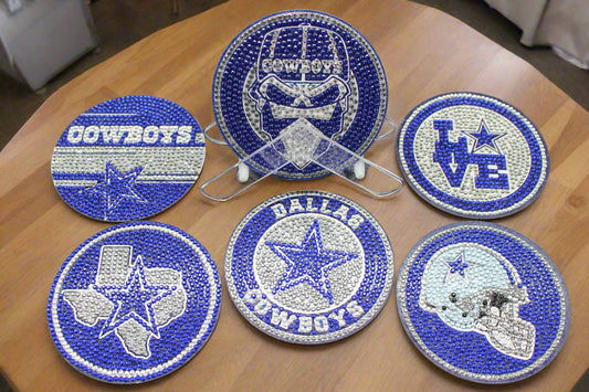 NFL NFC Dallas Cowboys (6 pcs.) Coaster set with Plastic Stand