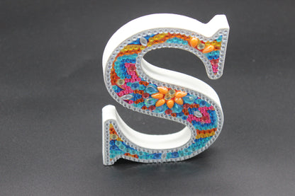 Wooden Craft Gem Diamond Art Letter S