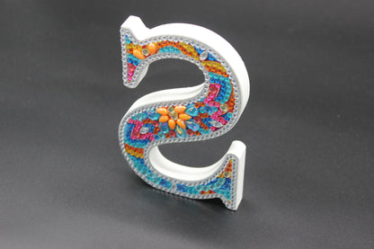 Wooden Craft Gem Diamond Art Letter S