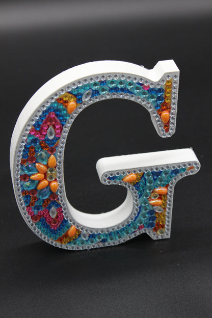 Wooden Craft Gem Diamond Art Letter G