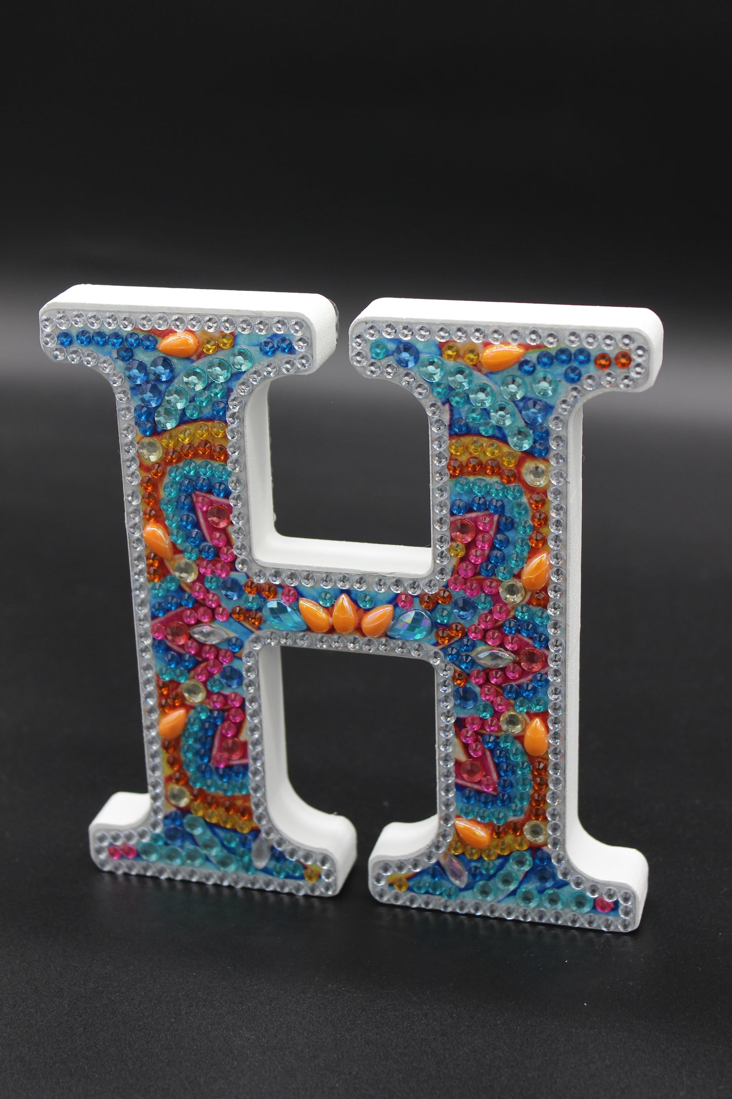 Wooden Craft Gem 5D Diamond Art Letter H