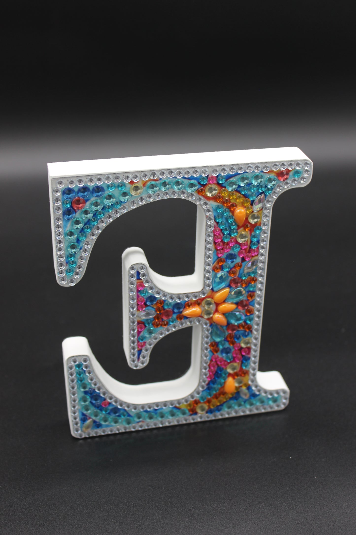 Wooden Craft Gem Diamond Art Letter E