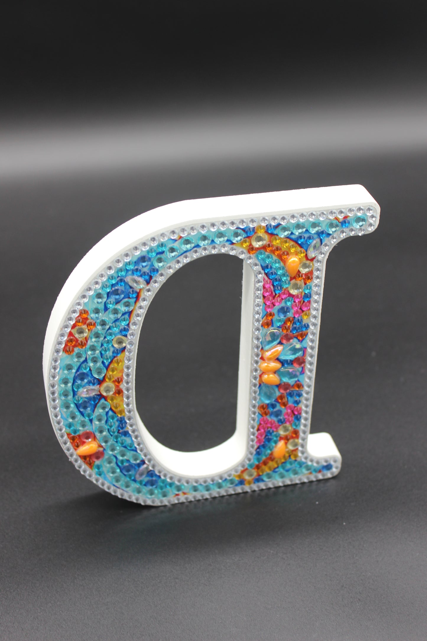 Wooden Craft Gem Diamond Art Letter D