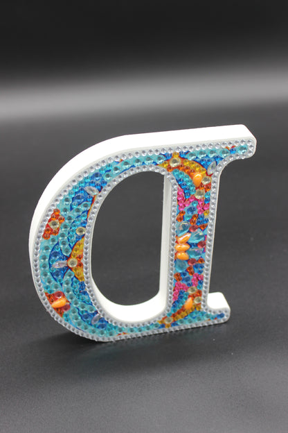 Wooden Craft Gem Diamond Art Letter D