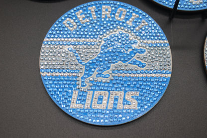 NFL NFC Detroit Lions (8 pcs.) Coaster set with Metal Stand